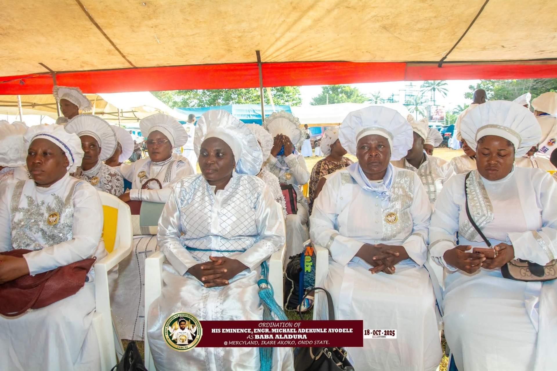 Women's fellowship in white